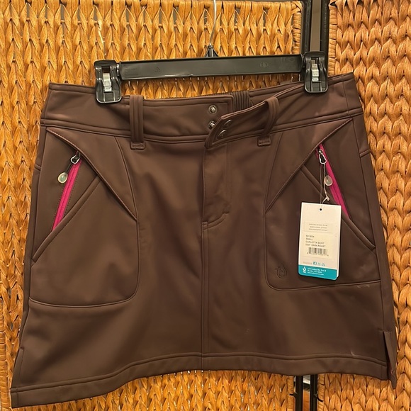 ISIS NWT “CARLOTTA” soft shell winter snow sports skirt in Dark Roast - Picture 4 of 16